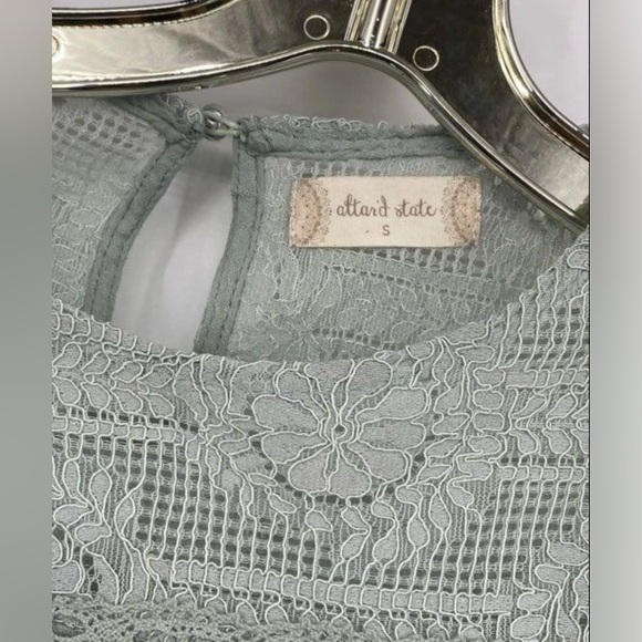 Altar'd State Elegant Lace Dress in Soft Gray - Picture 6 of 7